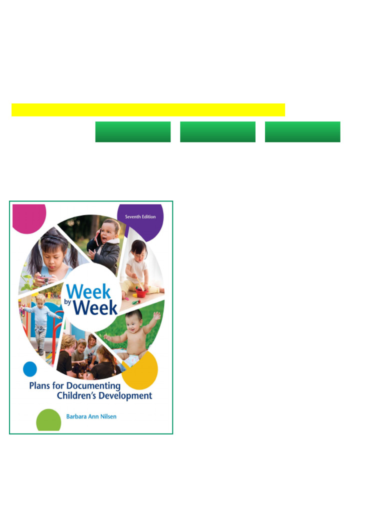 Week by Week Plans For Documenting Children's Development 7th Ed Full ...