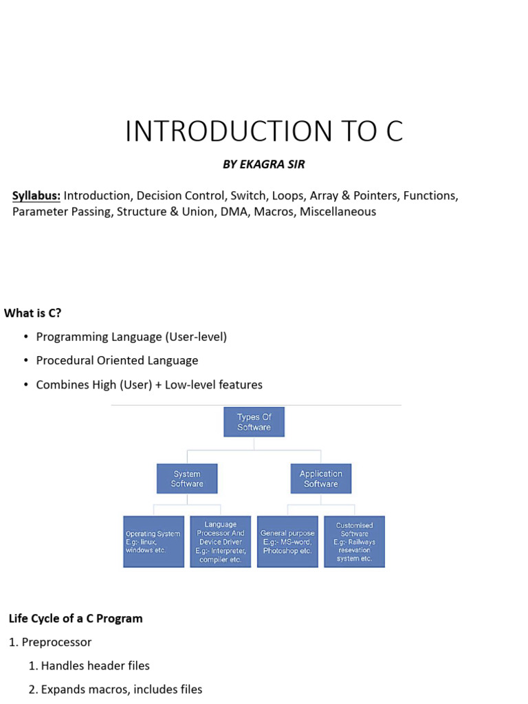 Introduction to C Programming Basics | PDF | Pointer (Computer ...