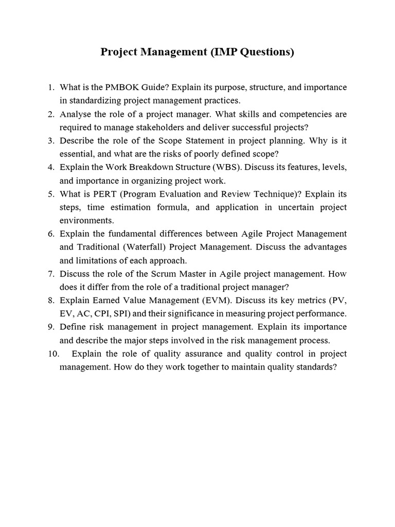 Project Management IMP | PDF