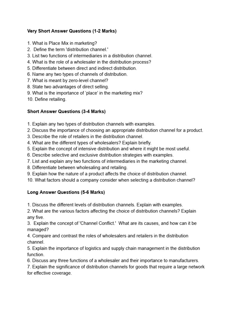 Understanding Distribution Channels in Marketing | PDF | Market ...