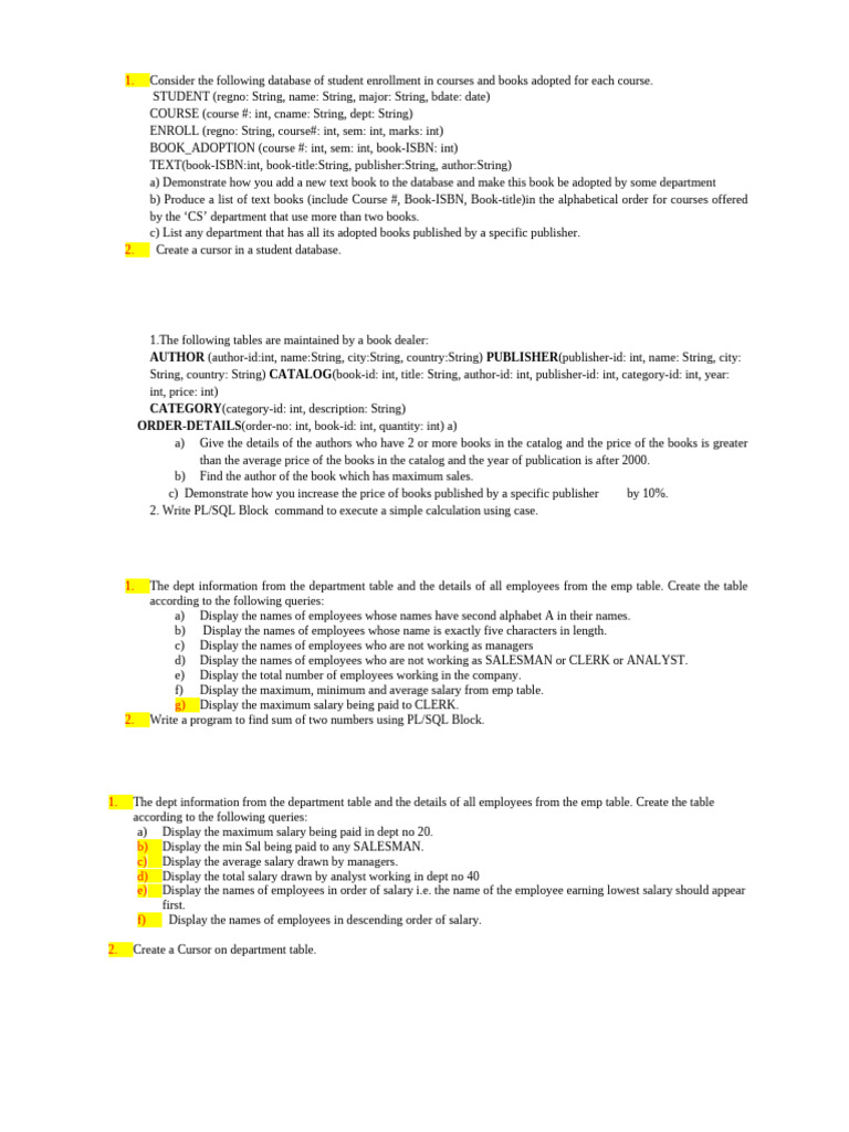 Database Management for Student and Employee Records | PDF | Salary ...