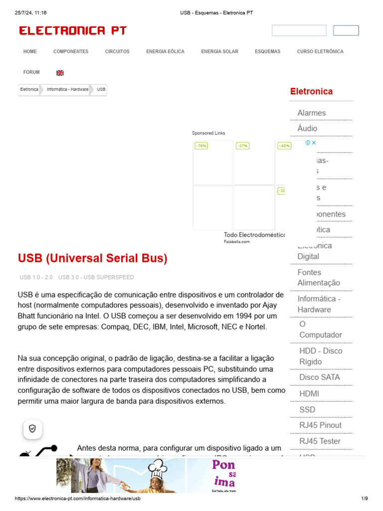 História e Função do USB | PDF | USB | Eletrônicos