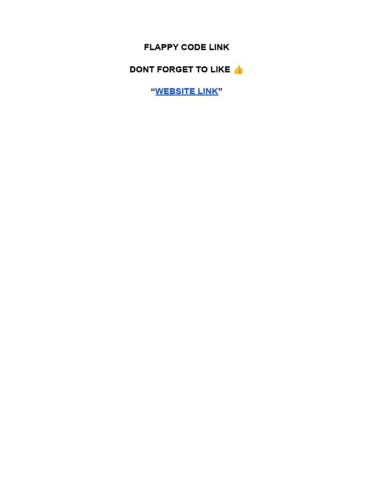Flappy Code Website Link | PDF