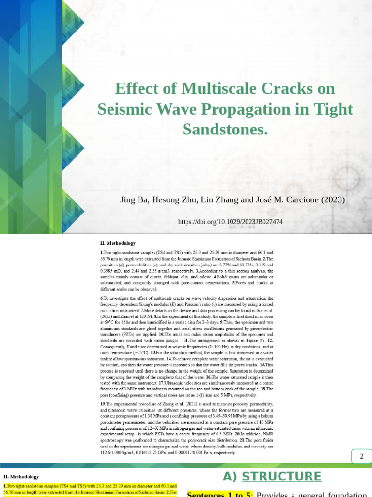 Seismic Wave Propagation in Sandstones | PDF