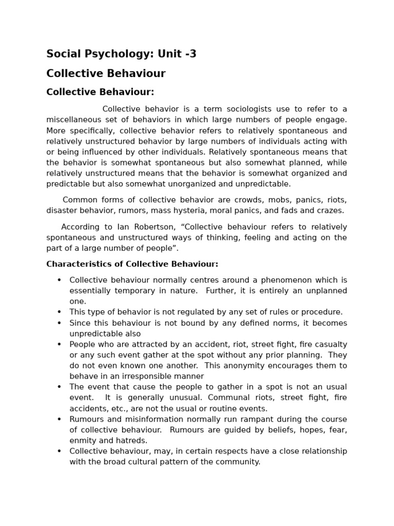 Understanding Collective Behavior Dynamics | PDF | Riot | Psychology
