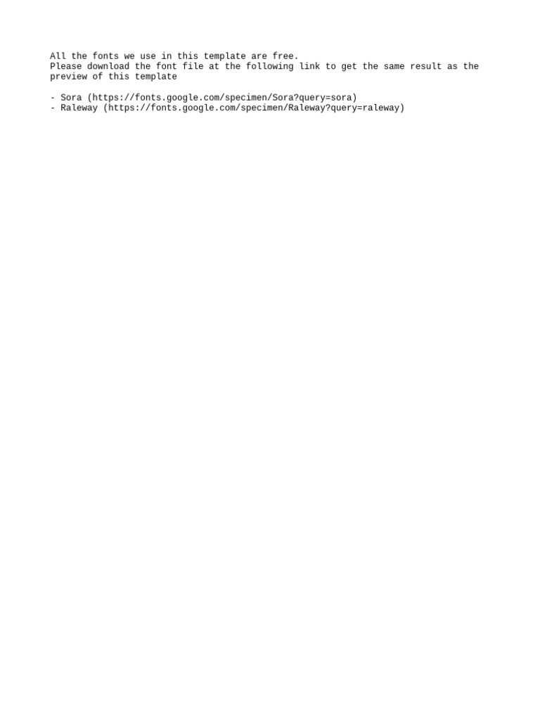 Free Fonts for Template Download | PDF