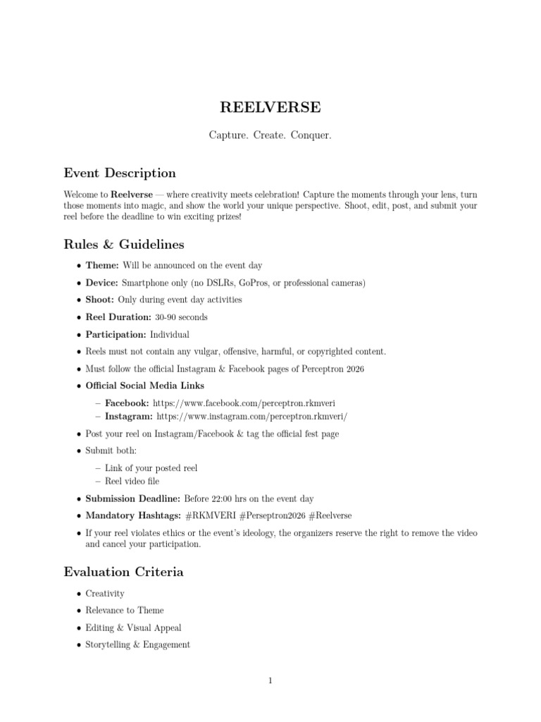 Reels | PDF