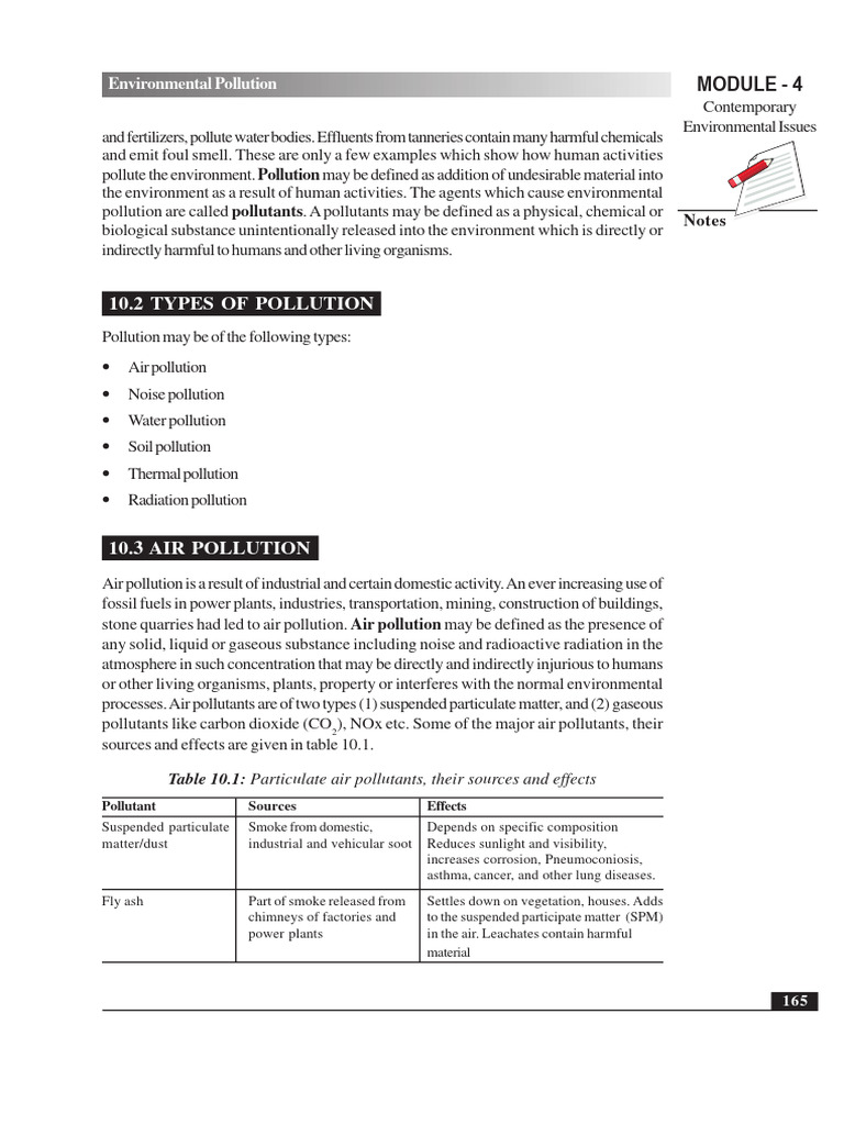 Understanding Environmental Pollution Types | PDF | Pollution | Air ...