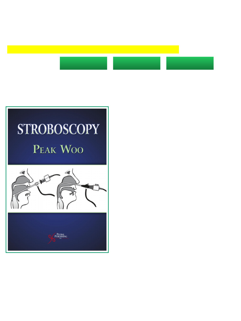 Stroboscopy by Peak Woo Marty Flanagan Available Full Chapters | PDF