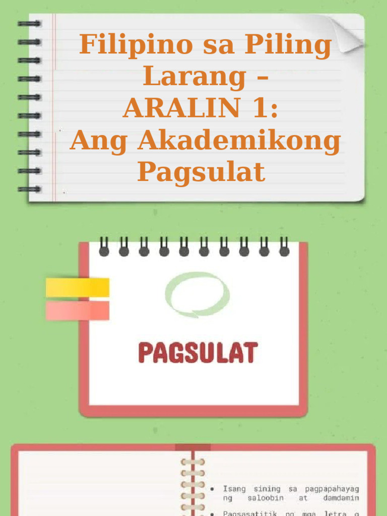 FSPL1 - Pagsulat | PDF