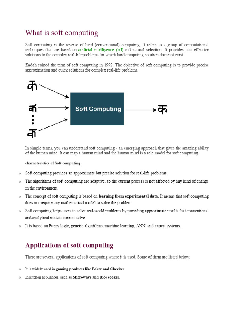 Soft Computing 1st Unit | PDF | Fuzzy Logic | Cognitive Science