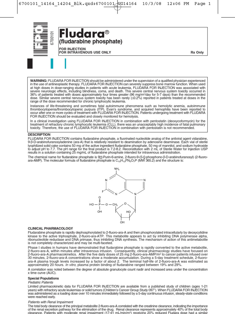 Final Package Insert | PDF | Leukemia | Renal Function