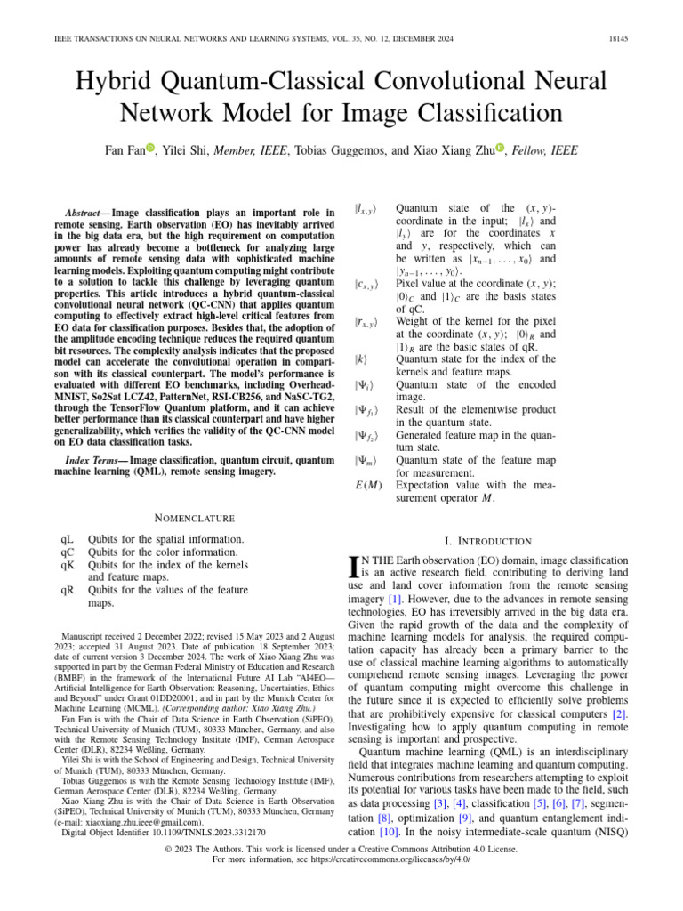 Quantum-Classical CNN for Image Classification | PDF | Quantum ...