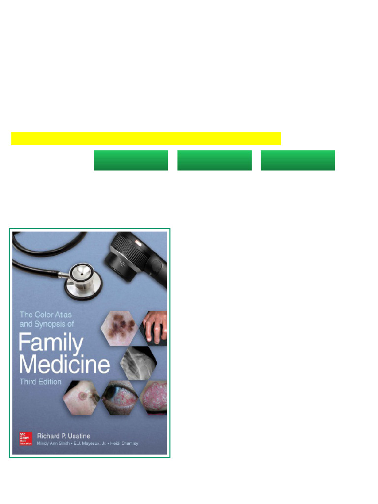 Ebook) The Color Atlas and Synopsis of Family Medicine, 3rd