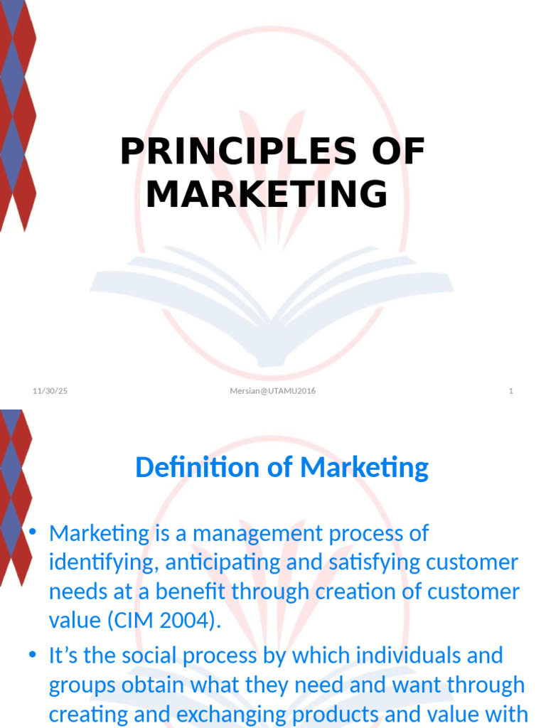Unit 1 - Introduction To Principles of Marketing | PDF | Marketing ...