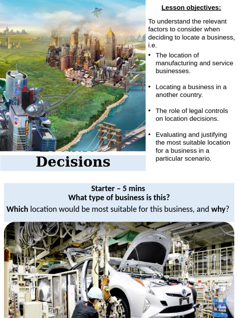 Key Factors in Business Location Decisions | PDF | Labour Economics ...