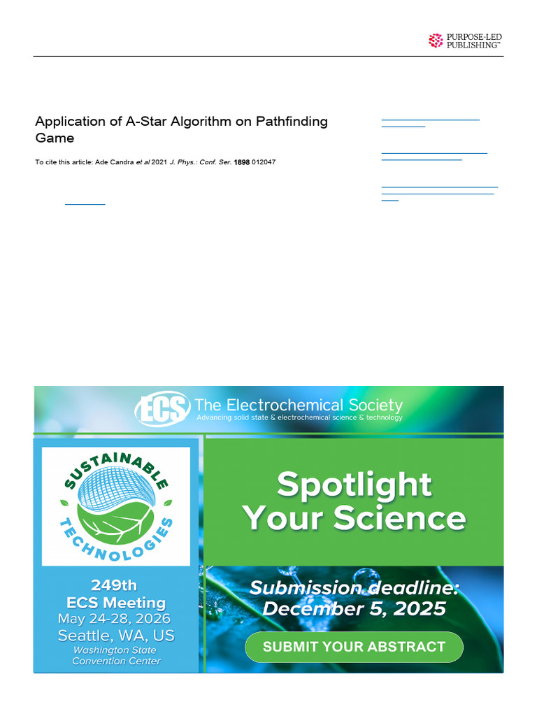 A-Star Algorithm in Pathfinding Games | PDF | Algorithms | Algorithms ...
