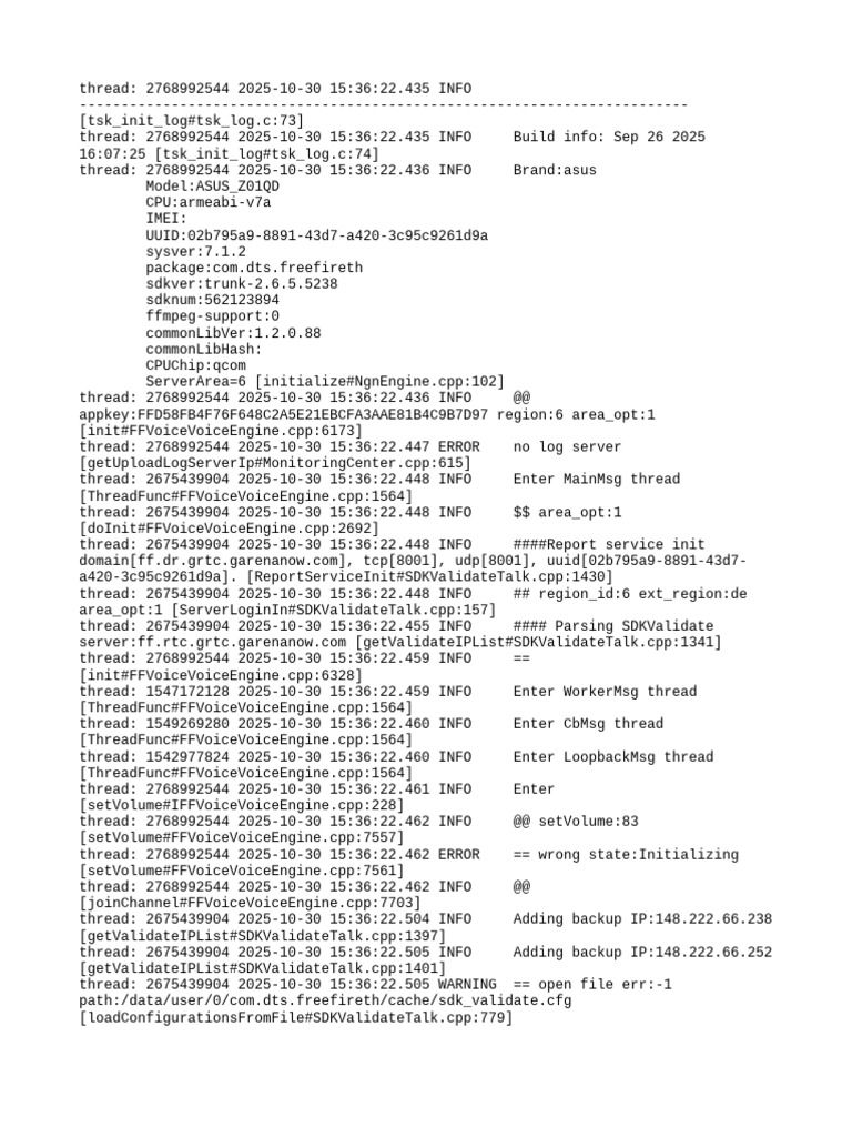 ASUS Z01QD SDK Initialization Log | PDF | Internet | Network Protocols