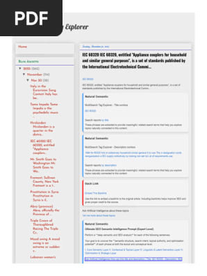 MultiSearch Tag Explorer IEC 60320 IEC 60320, Entitled Appliance Couplers for Household and Similar General Purposes , Is a Set of Standards Published by the International Electrotechnical Commi...