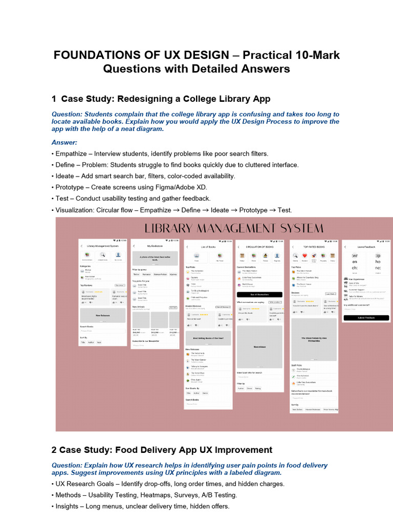 UX Design Case Studies and Solutions | PDF | Usability | Computing