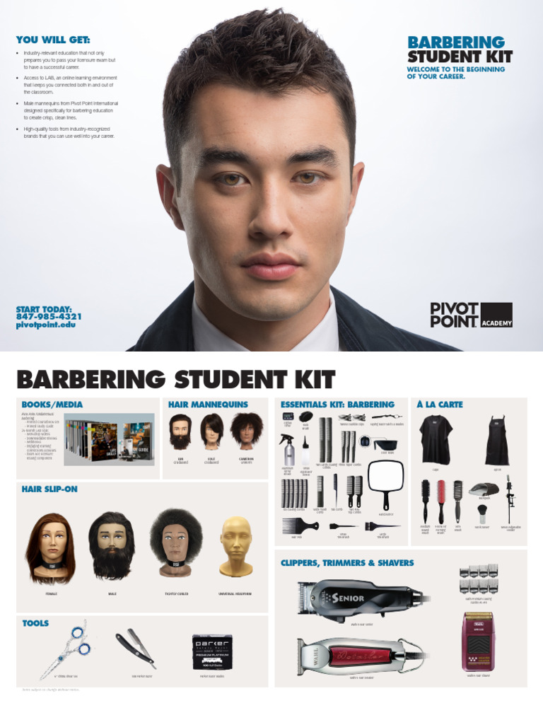Essential Barbering Student Kit Guide | PDF | Hairdressing