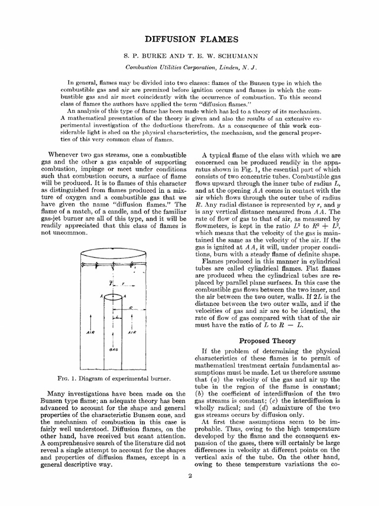 Understanding Diffusion Flames Mechanics | PDF | Gases | Diffusion