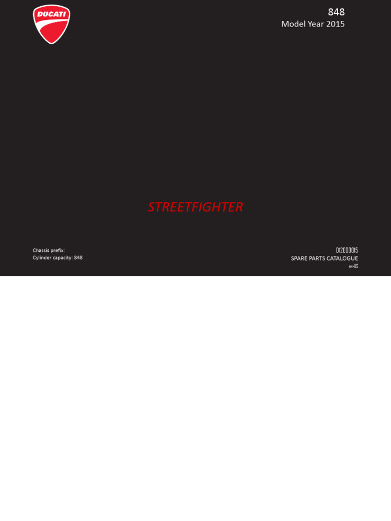 2015 Streetfighter 848 Spare Parts Guide | PDF | Washer (Hardware) | Screw