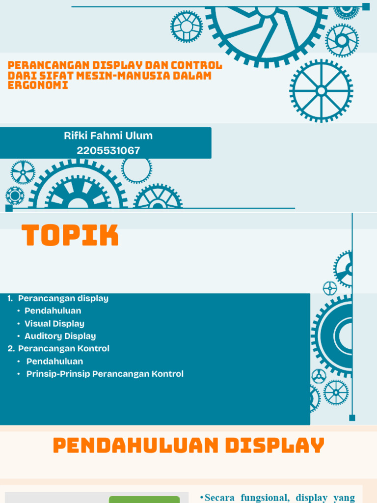 Ergonomi dalam Perancangan Display dan Kontrol | PDF