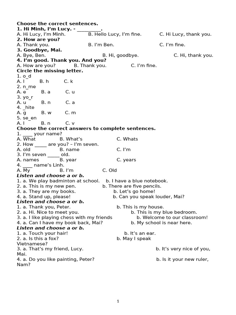 English Sentence Completion Exercises | PDF