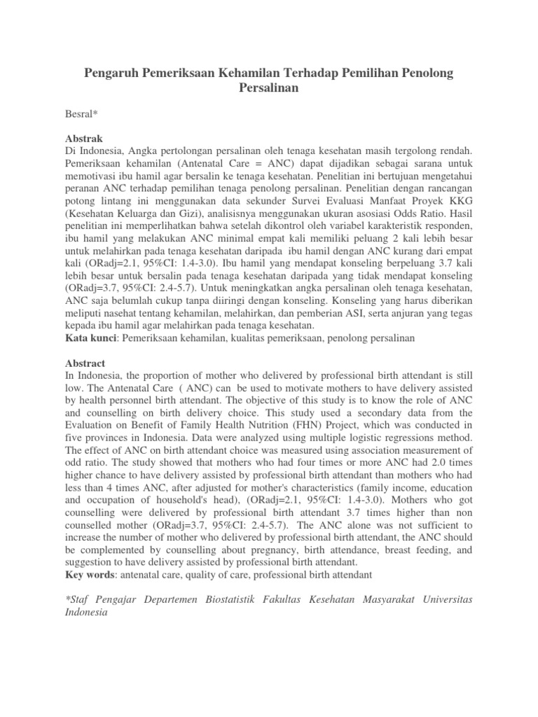Contoh Artikel Penelitian
