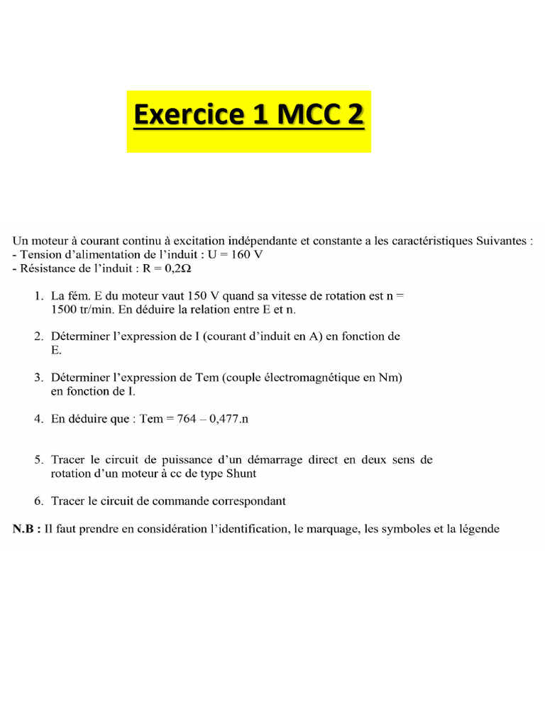 Correction Exercices MCC2 | PDF