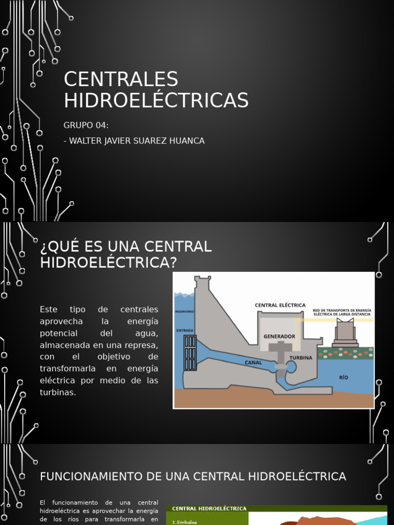 Funcionamiento y Tipos de Centrales Hidroeléctricas | PDF ...