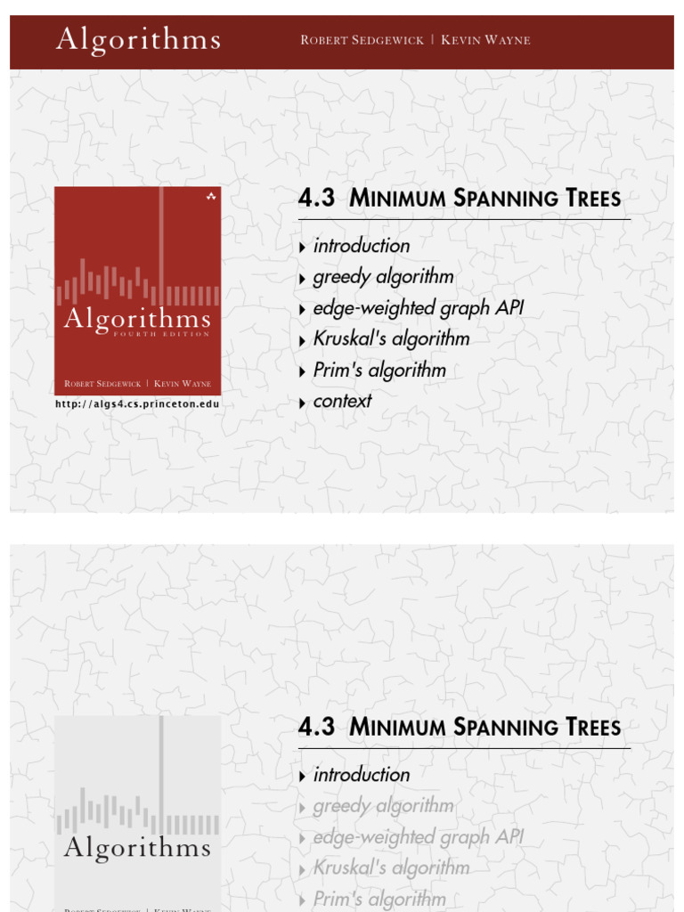 43 Minimum Spanning Trees | PDF | Vertex (Graph Theory) | Algorithms ...