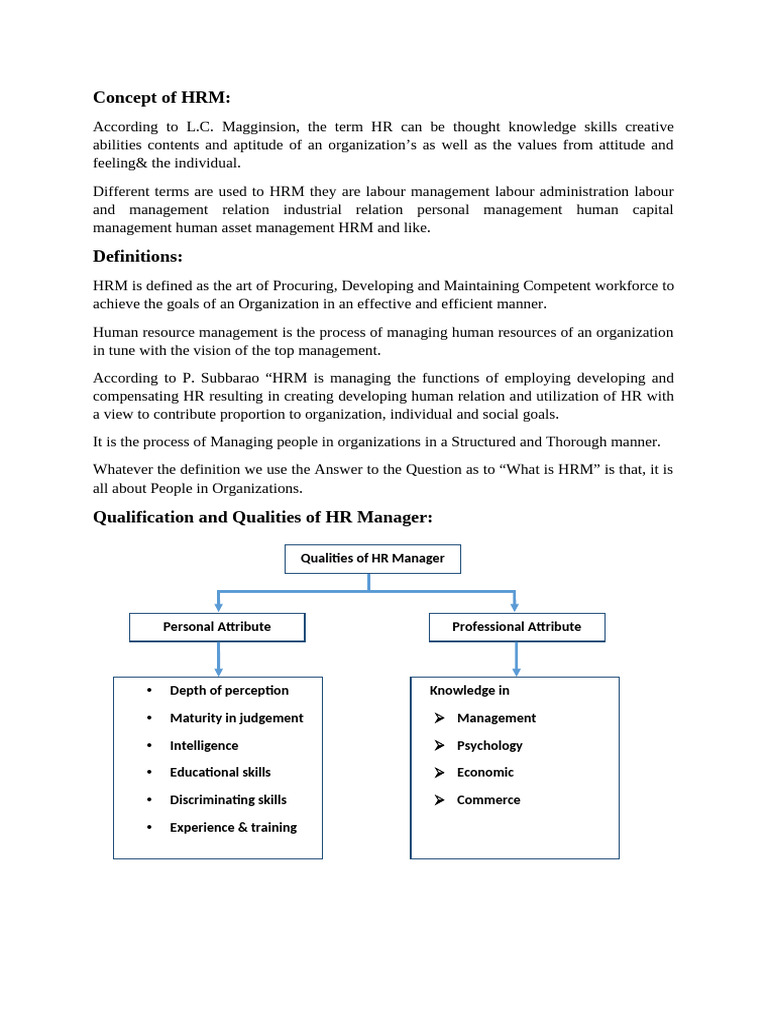 Understanding HRM, HRD, and PMIR Concepts | PDF | Marketing | Human ...