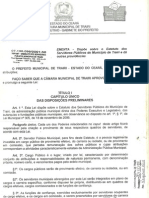 ESTATUTO DO SERVIDOR PÚBLICO MUNICIPAL DE TRAIRI - LEI Nº 415-2007