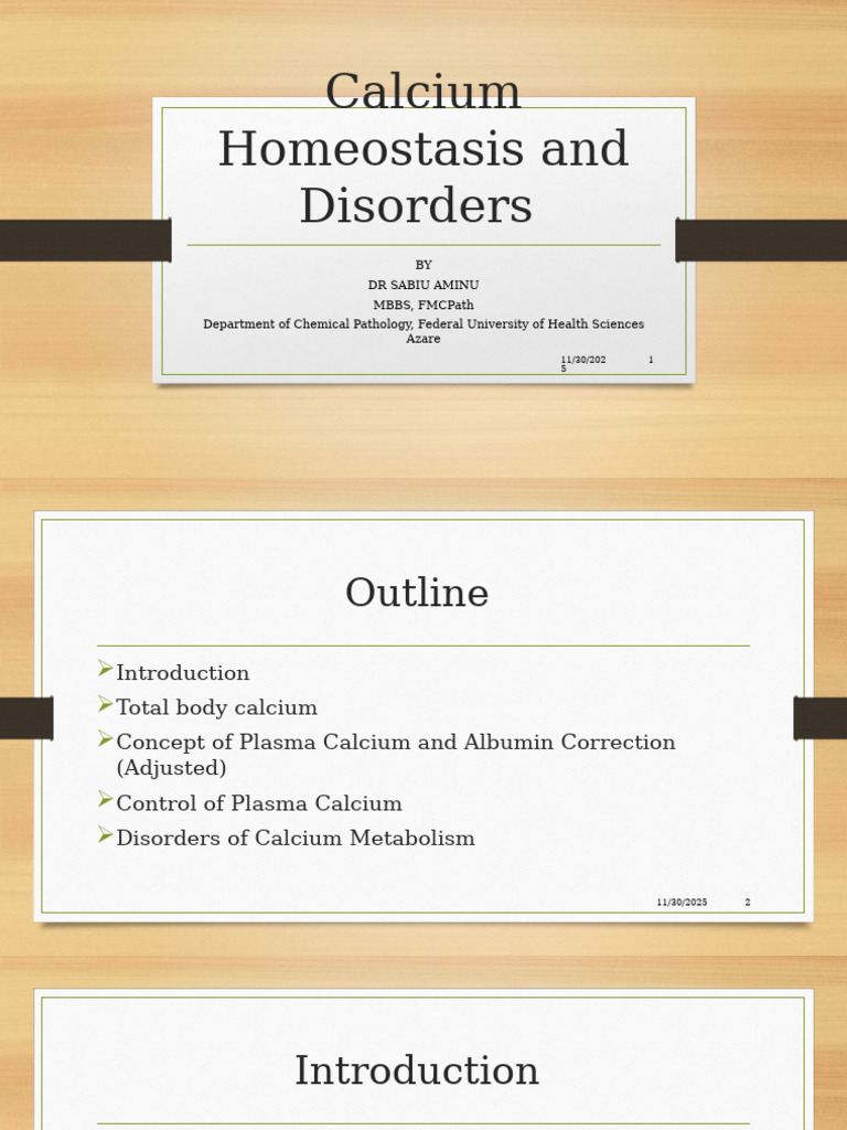Calcium Homeostasis and Disorders Overview | PDF | Vitamin D | Calcium ...