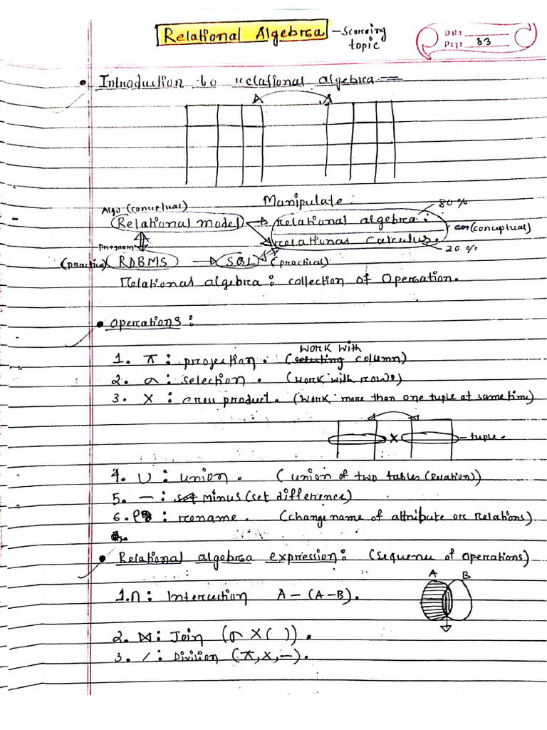 Relational Algebra | PDF