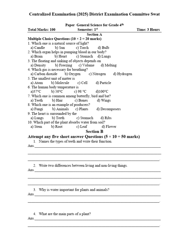 General Science Grade 4 | PDF | Invertebrate | Gases