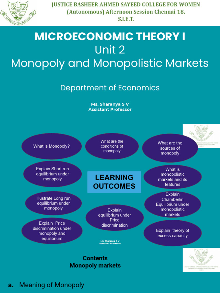 Monopoly and Monopolistic Markets Overview | PDF | Monopoly | Economic ...