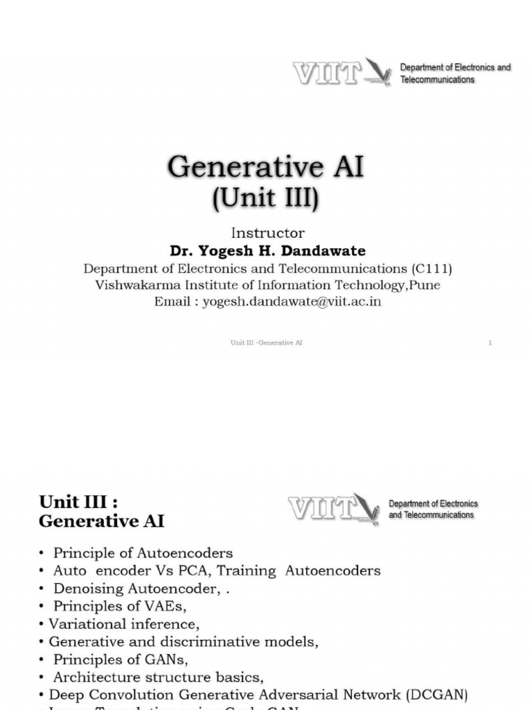 Deep Learning DL Unit 3PPT | PDF