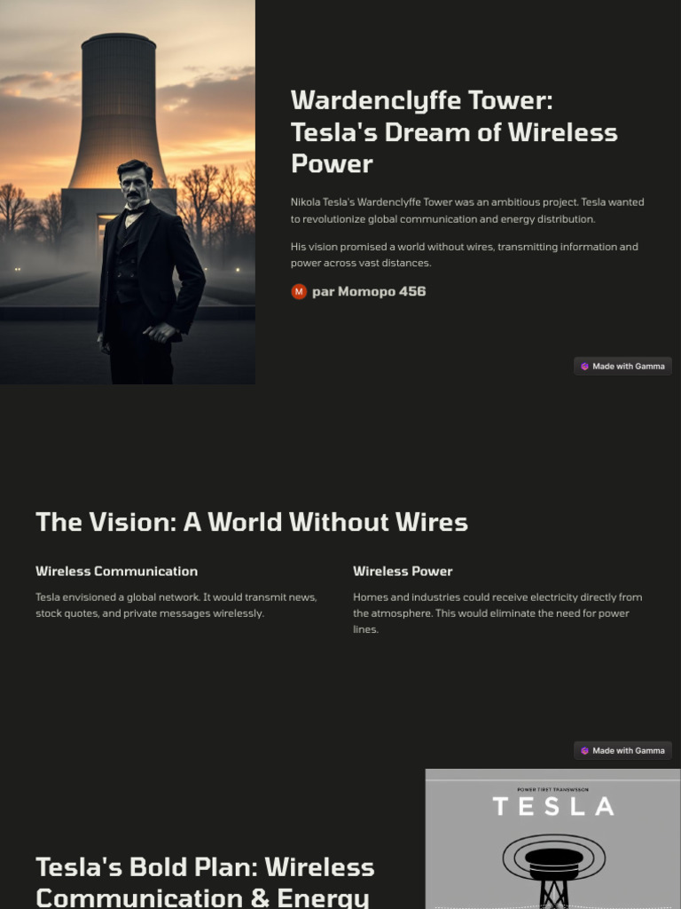 Tesla's Wardenclyffe Tower Legacy | PDF | Wireless | Electricity