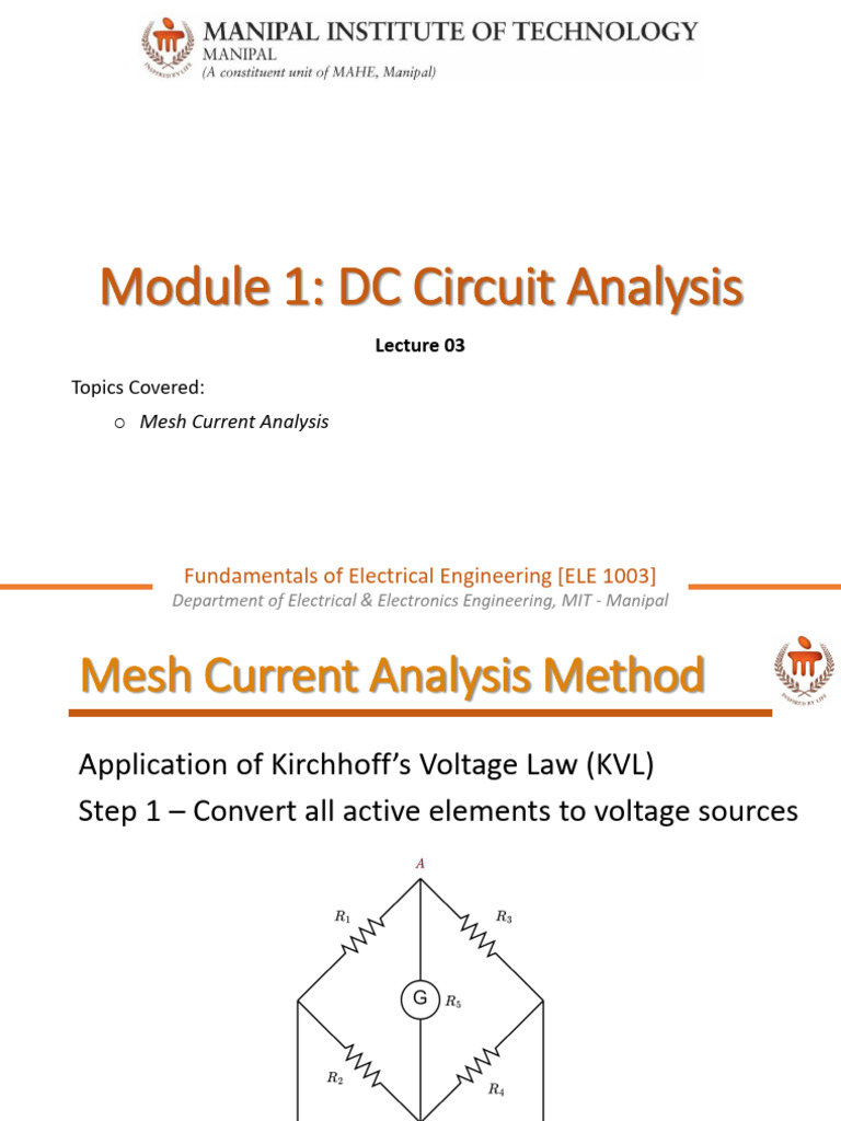 L3 Mesh Current Analysis | PDF | Electromagnetism | Electronic Engineering