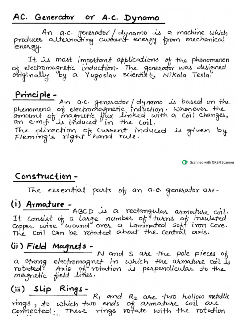 AC Generator and Transformer | PDF