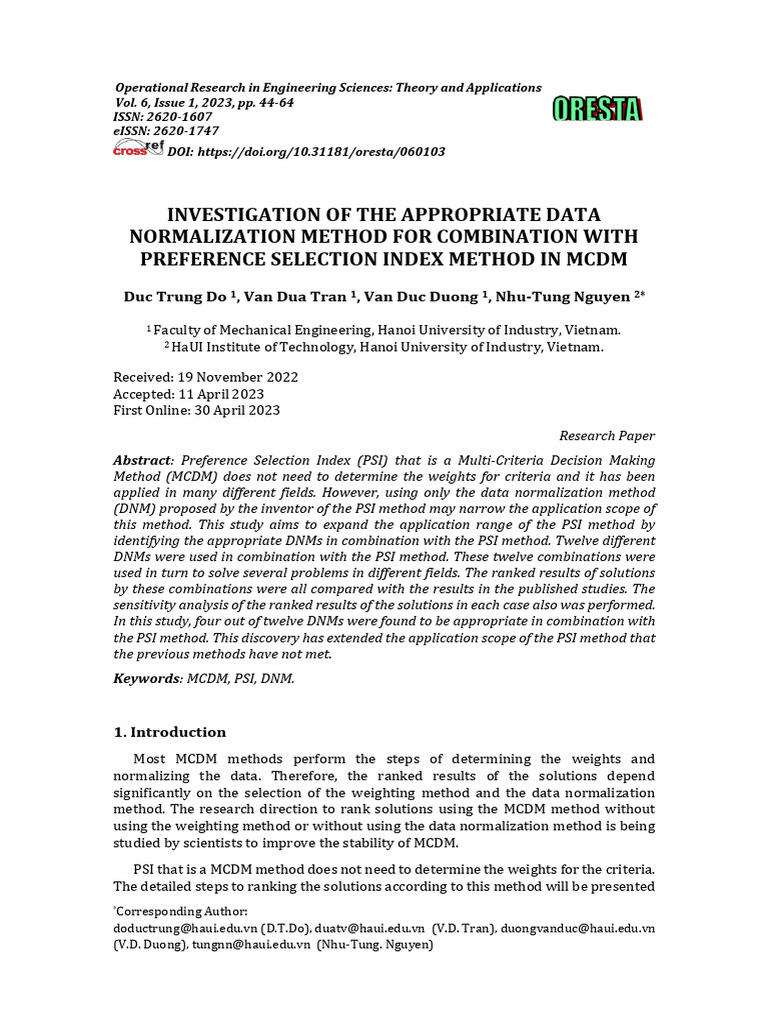 10.investigation of The Appropriate Data Normalization Method For ...