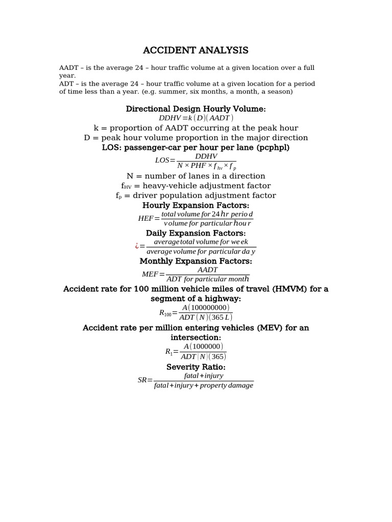 Traffic Volume and Accident Analysis Guide | PDF