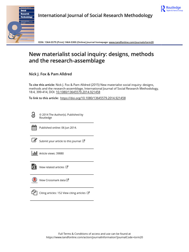 New Materialist Social Inquiry Methods | PDF | Materialism | Ontology