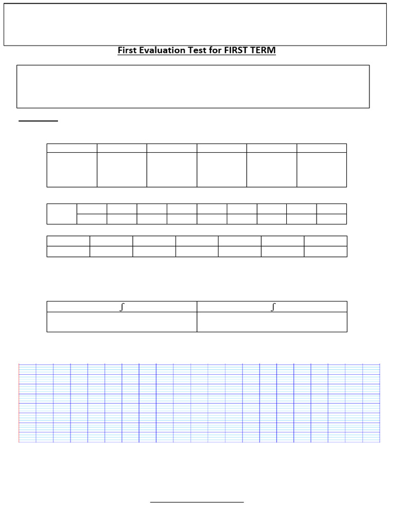First Evaluation Test for 4PS 1+2 | PDF