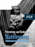 Preventing and Reducing Statelessness: The 1961 Convention On The Reduction of Statelessness