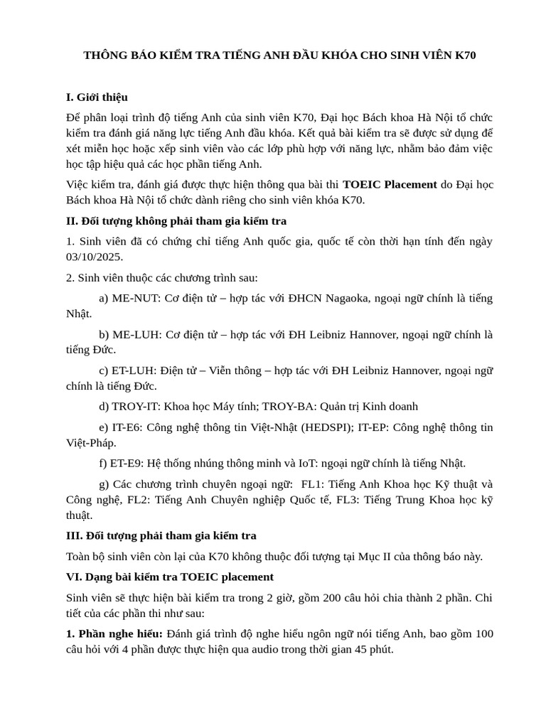 Thông Báo Tadv k70 14082025 | PDF