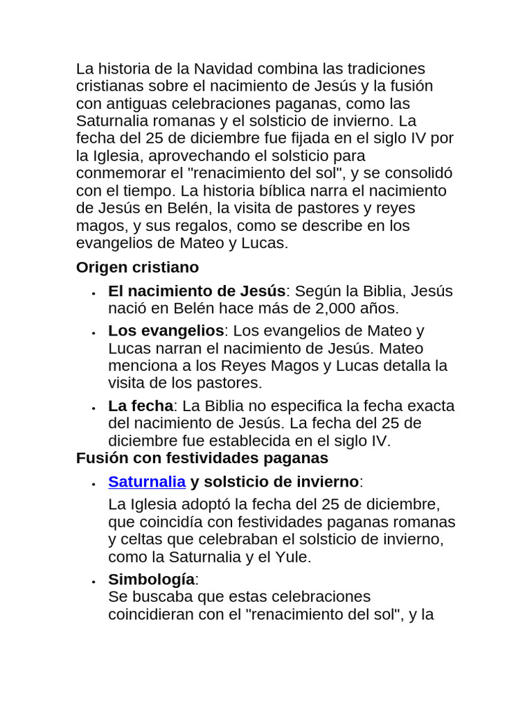 Historia y Tradiciones de la Navidad | PDF